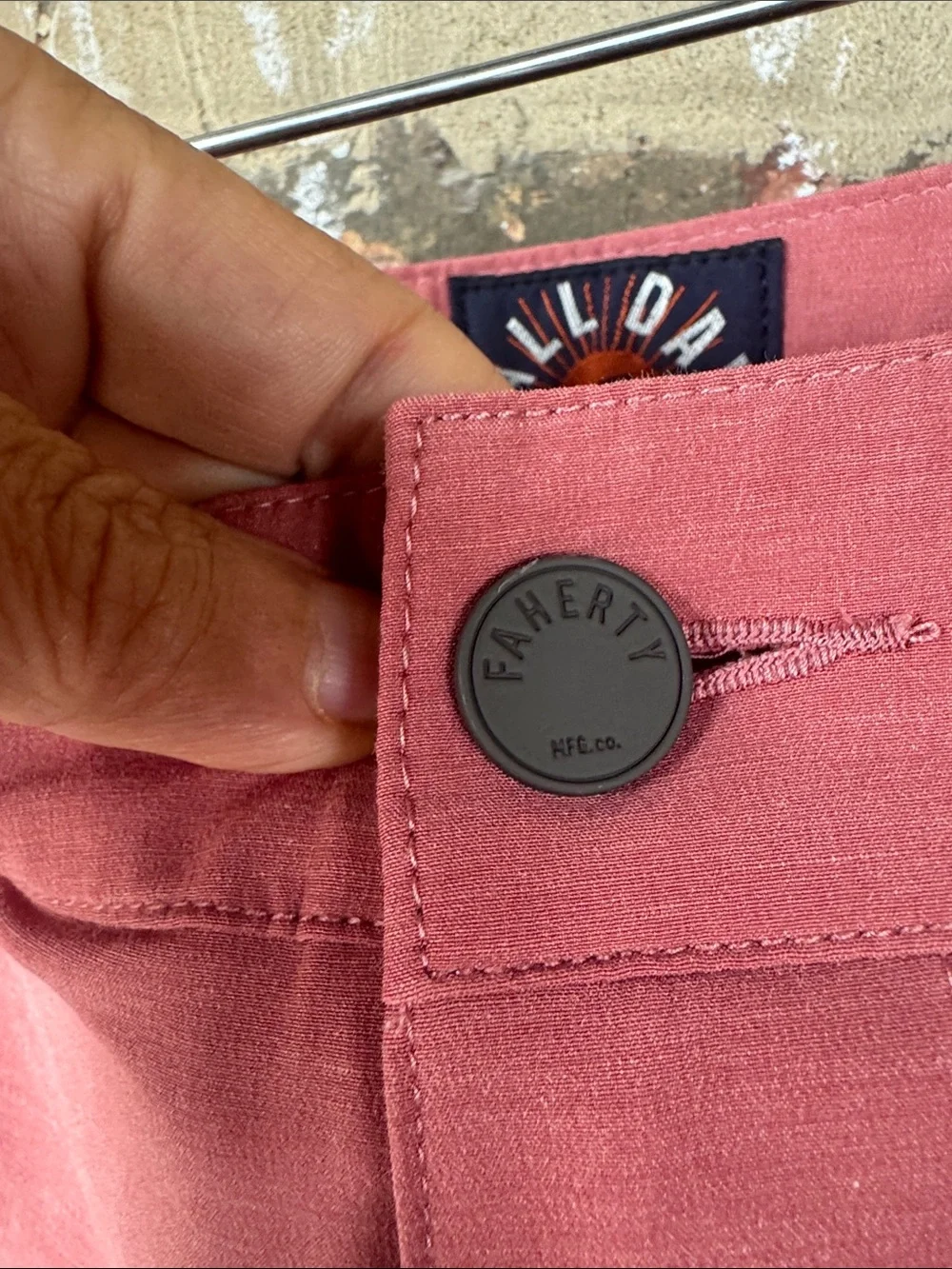 Faherty Men's Dusty Rose Flat Front Shorts